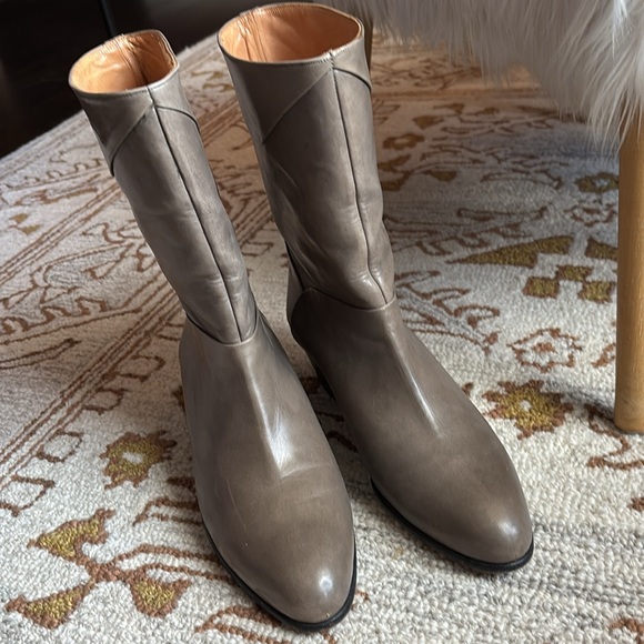 Men’s Vintage Pierre Cardin Gray Leather Boots 3033 - Picture 6 of 10